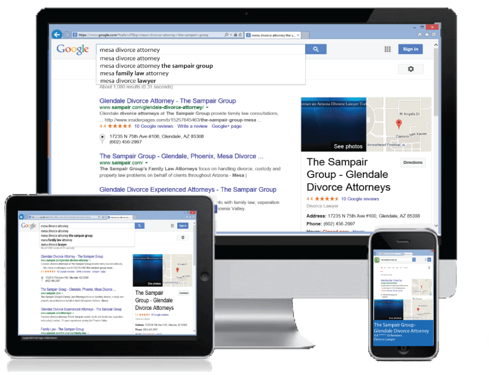 Search box on multiple devices