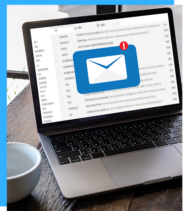 lapton with email icon on screen